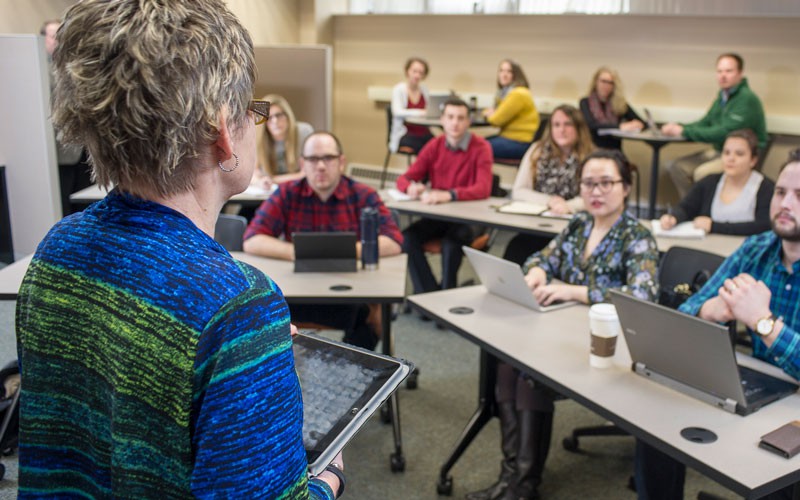 HU professor during a lesson.