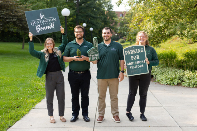 Admissions counselors at Huntington University.