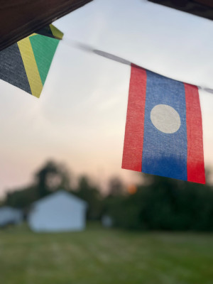 Flags from different countries.