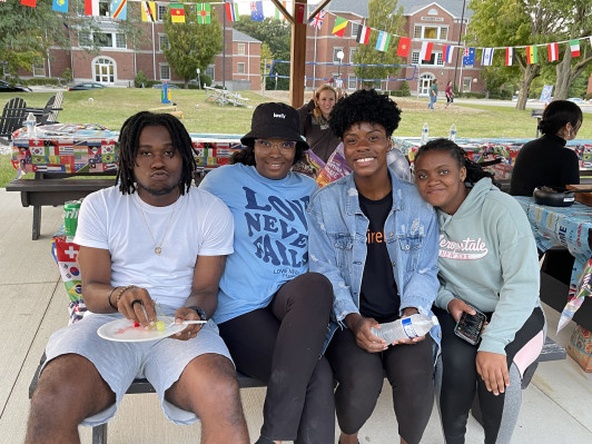 International students on a welcome back party. 