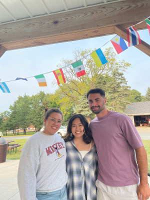 International students on a welcome back party. 