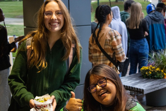 HU students during a multicultural event.