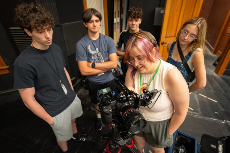 Five film students check out HU camera gear