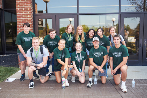 A group of students in front of Huntington University